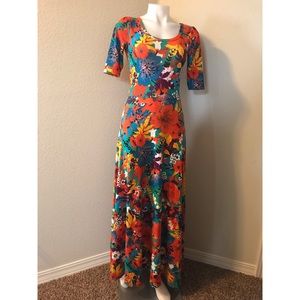 Lularoe Maxi Ana Dress Floral XS NWOT Vacation